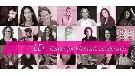 Banner del sito del progetto LEI Center for Women's Leadership di Ca' Foscari Venezia